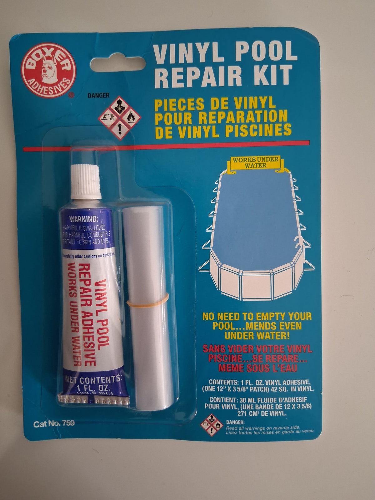 Boxer Adhesives
1 oz Vinyl Pool Repair Kit