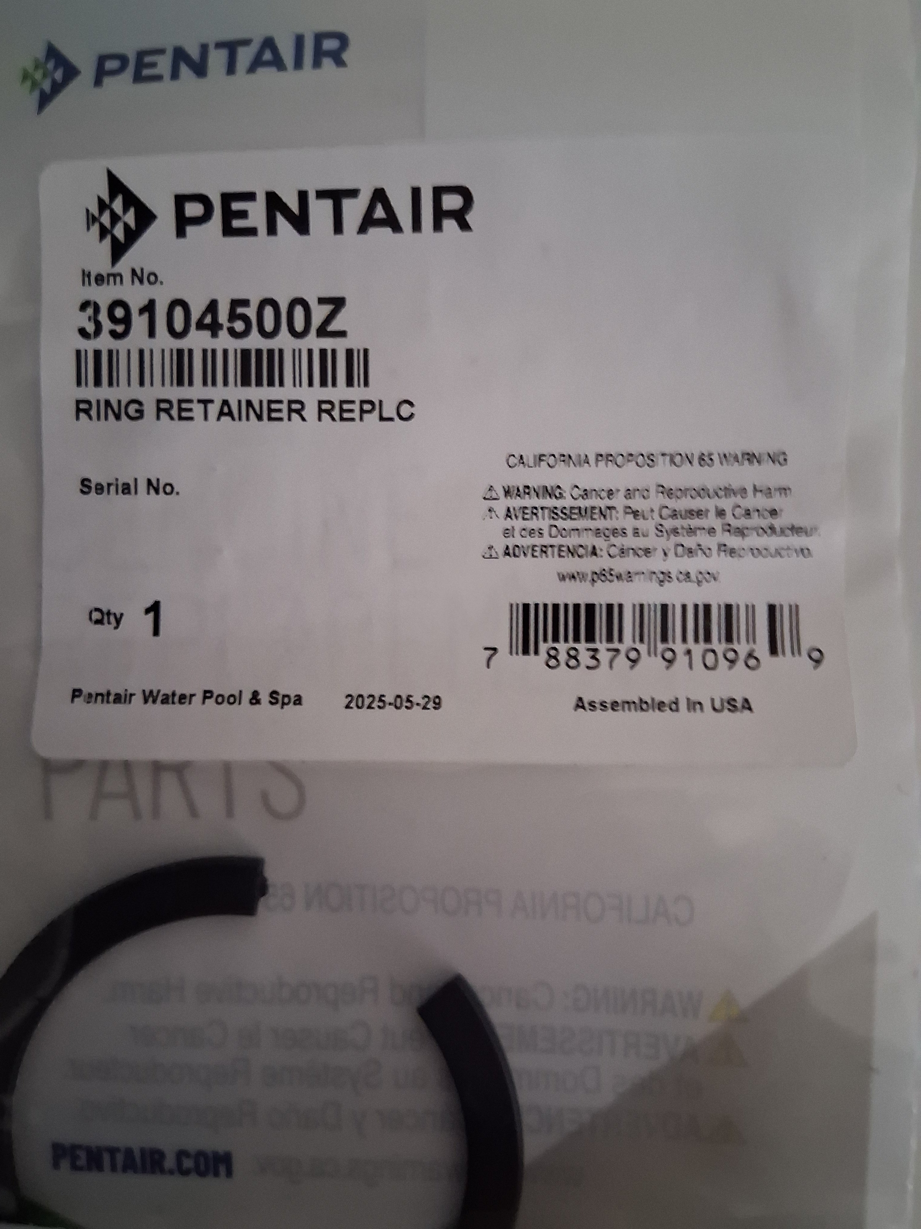 Pentair
Union Nut C Clip